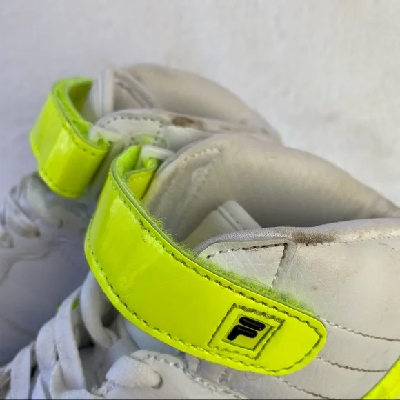 Fila Vulc Color Pop Neon Green High Top Sneakers - Picture 5 of 10